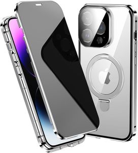 Protection intégrale 360° pour iPhone 15, étui avec anneau magnétique pour la charge sans fil, protection d'écran de confidentialité, protection d'objectif de caméra - Product Image 1