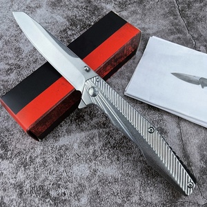 Cuchillo Plegable HUAAO F228 1368, Totalmente de Acero, para Camping y Senderismo, Hoja de Acero 8Cr13Mov, Mango de Acero Inoxidable 420, 57-59HRC, 110g - Product Image 2