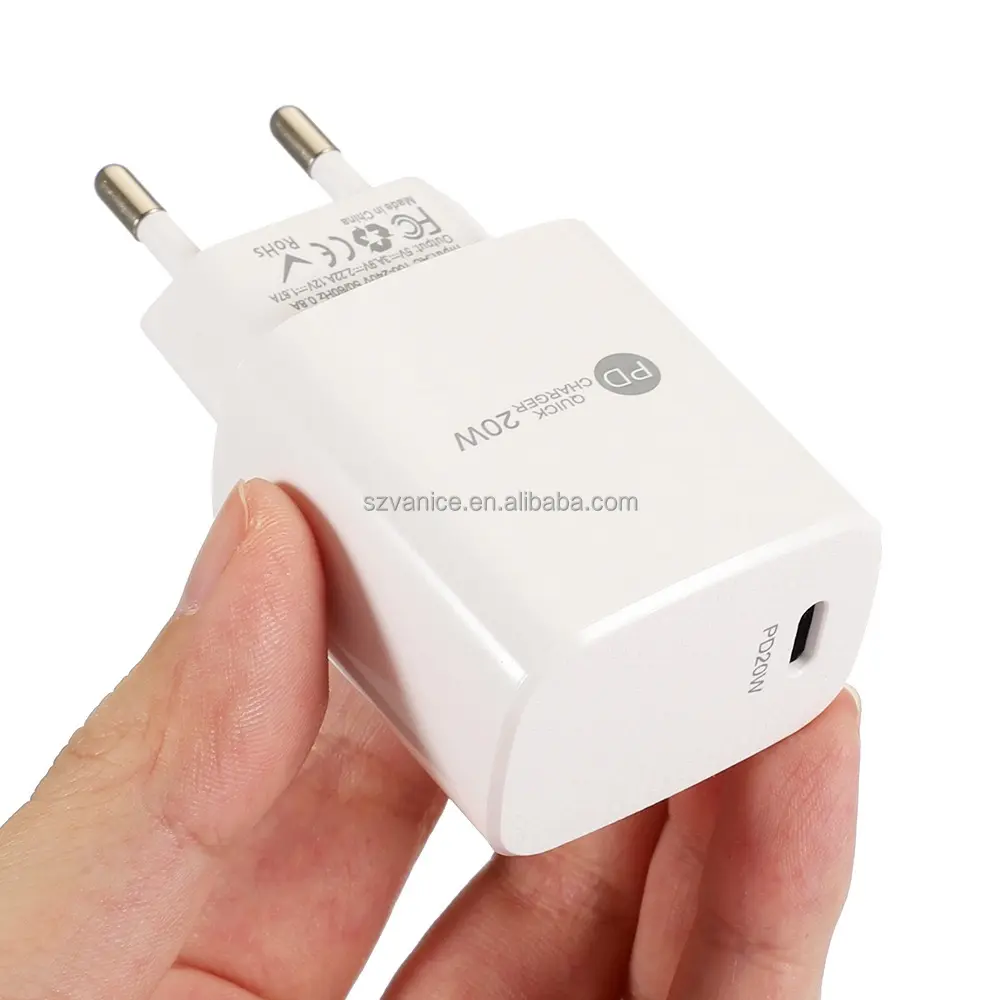 PD 20W Adapter 20w USB-C Fast Charger EU US Plug 20W USB type c fast charger