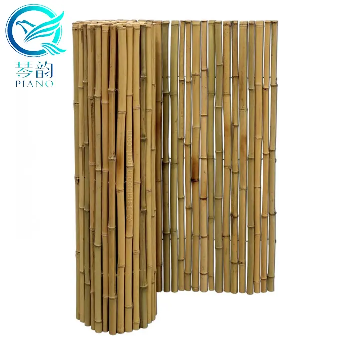 Qinge 14-16 millimetri a buon mercato materiali recinzione del giardino naturale di bambù scherma rotoli per il giardino e balcone di bambù di alta qualità scherma