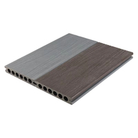 Planche de terrasse WPC bicolore, fabrication en usine, personnalisable, extérieure, imperméable, ignifuge, en bois composite pour la maison