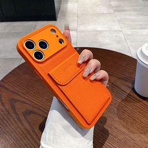 Funda para Teléfono Simple y Elegante con Diseño de Lichi, Ranura para Tarjetas, Soporte, Bolsillo para Tarjetas, Apta para Apple, Samsung y <span class=keywords><strong>Huawei</strong></span> - Product Image 1