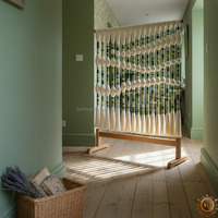 Grande suspension murale en macramé avec pompon sphérique, articles de décoration pour une maison chaleureuse