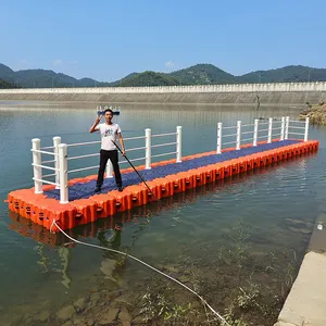 厂家批发hdpe模块化立方体浮桥塑料易组装走道喷气滑雪码头