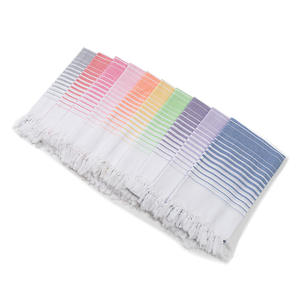 Toalla de playa hawaiana a rayas de secado rápido al por mayor, toalla de playa turca de algodón con logotipo personalizado para playa de verano - Product Image 2