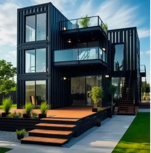 고품질 미적 디자인의 현대적이고 생동감 넘치는 컬러 블록 야외 건설 캠프 컨테이너 하우스 - Product Image 1