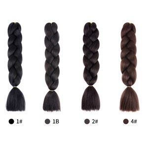 Perruque tressée unie, style dreadlocks africaines, double trame, style Ruili, <span class=keywords><strong>queue</strong></span> <span class=keywords><strong>de</strong></span> <span class=keywords><strong>cheval</strong></span>, en fibre synthétique haute température - Product Image 3