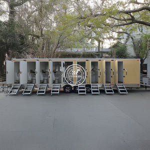 Factory Price TUNE White Color 2 Stall Movable Luxury <b>Toilets</b> Trailer <b>Portable</b> <b>Toilet</b> for Events - Product Image 5