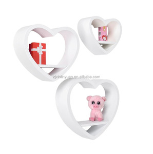 Factory Wholesale Freely combinable mounting 3 Set Heart Shape <strong>Wall</strong> <strong>Floating</strong> <strong>Shelf</strong> - Product Image 4