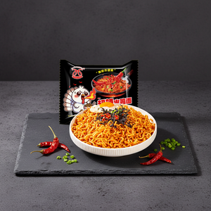 Muestra Gratis de Comida Coreana, 115g, Fideos Instantáneos de Pollo Picante Halal, Paquete a Granel, Harina de Trigo, Hechos a Mano, 32% de Grasa - Product Image 3