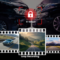 Caméra embarquée pour voiture, 4K interpolée, WiFi intégré, contrôle par application, capteur G, suivi GPS, vision nocturne WDR, écran LCD 3,2 pouces