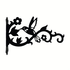 <span class=keywords><strong>Crochet</strong></span> mural multifonctionnel en fer de style européen élégant, motif oiseau et fleur, pour outils de salle de bain, support de plantes, étanche - Product Image 1