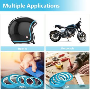 Ruban adhésif fin haute température pour peinture automobile, résistant aux courbes, 150 degrés, bleu - Product Image 4