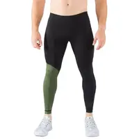 Ademend Vier Way Stretch Fitness Compressie Legging Panty Custom Kleur Contrast Mannen Compressie Broek