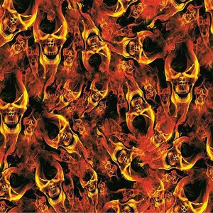 Film cetakan Transfer air hidrografis pola tengkorak, Film cetak air Hidrografi tulang hitam tulang gelap - Product Image 1