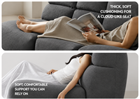 Maßgefertigtes Modulares Sofa Rahmenloses Cloud-Sofa Vakuumkomprimiertes Chenille-Stoff-Ecksofa Großhandel für Zuhause und Büro