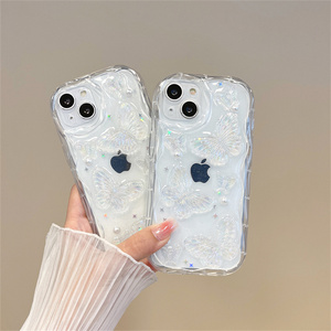 Funda Transparente con Brillantina de Mariposas para Samsung Galaxy A37/A57/A27/A17, Funda Protectora de TPU Suave Antigolpes y Antihuellas para Teléfono Móvil - Product Image 6