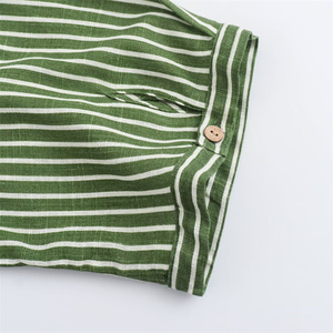 TAOP&ZA Abbigliamento Donna Estate 2024 Nuovo Stile Vacanza Semplice Casual <span class=keywords><strong>Camicia</strong></span> Larga in Misto <span class=keywords><strong>Lino</strong></span> a Righe <span class=keywords><strong>Femminile</strong></span> 3346753 3348753 - Product Image 5