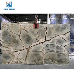 Hot Sell Natural Blue Rome Luxury Marble Slab Stone For Home Hotel Living Room Decoration