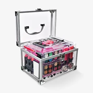 Kit de maquillaje pequeño y portátil, caja de cosméticos de alta calidad, para chicas, viajes, gran oferta