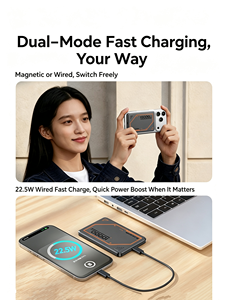 แบตสำรองแม่เหล็กบางเฉียบ Black Shark Blade 2+ ได้รับการรับรองมาตรฐาน 3C, ชาร์จเร็วแบบไร้สาย, พกพาสะดวก, ปลอดภัยสำหรับการเดินทางโดยเครื่องบิน, รองรับการชาร์จไฟฟ้าแรงดันสูง - Product Image 4