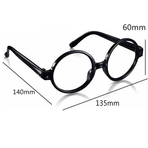 Vente en gros de lunettes de sorcier rondes en plastique, monture noire pour accessoires photo, accessoires de déguisement de fête pour <span class=keywords><strong>geek</strong></span> scolaire - Product Image 2