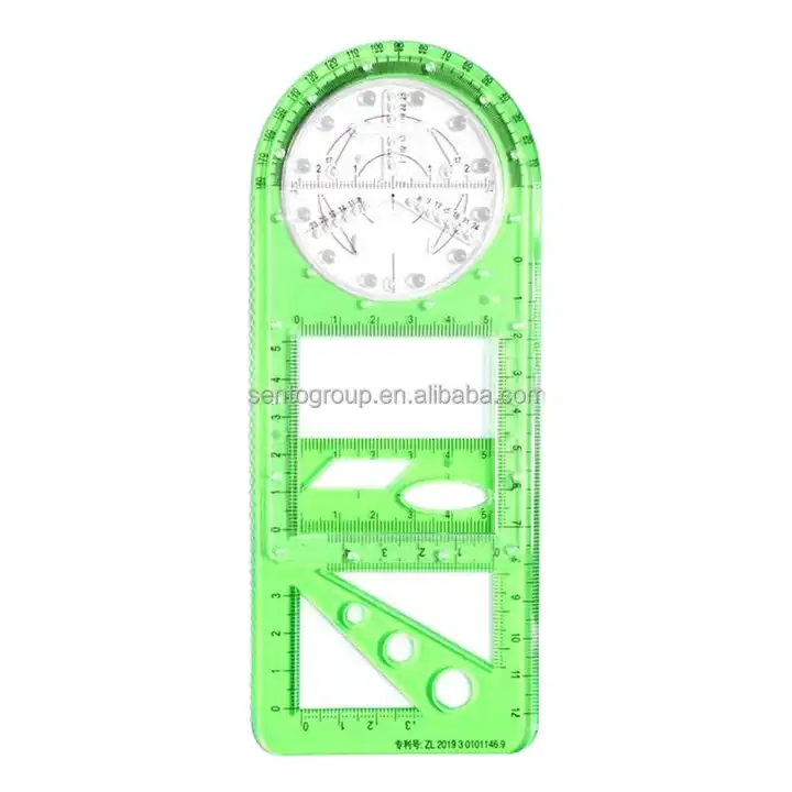 multifunctional geometric ruler drawing template measuring