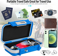 Coffre-fort portable avec chaîne amovible, coffre-fort de plage antivol, boîte à cadenas à combinaison étanche pour les voyages