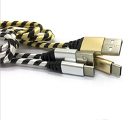 1 M 2 M 3 M Micro Data Nilon Dikepang Kabel USB