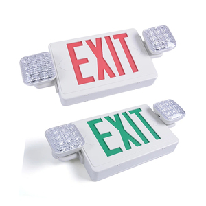 Insegna di Uscita LED Combo con Luce di Emergenza a Doppio Faretto, Luce di Segnalazione di Uscita LED, Luce LED Ricaricabile Certificata UL - Product Image 2