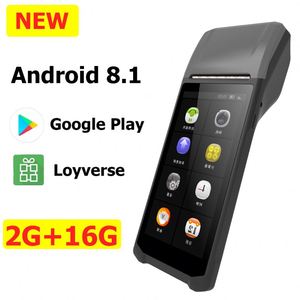 4G Internet di động Máy quét mã vạch 2D Android 8.1 PDA Máy in nhiệt 5.5 inch màn hình cảm ứng cầm Tay POS Máy in - Product Image 2