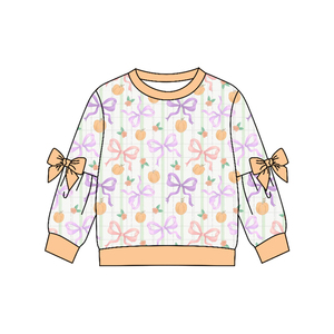 Précommande – Nouveaux T-shirts à manches longues pour filles, motifs fleurs et citrouilles – Vêtements de boutique tendance en gros pour enfants – Collection automne usine - Product Image 5