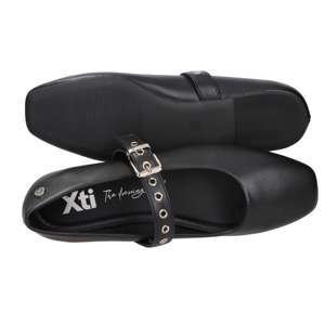 Ballerines pour femmes Xti noires taille 39, chaussures plates avec bride à boucle - Product Image 6
