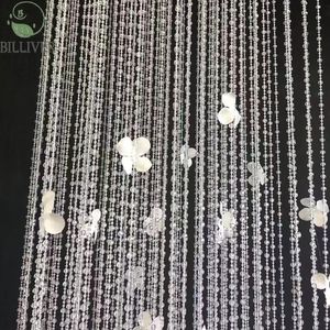 Decorazione del soffitto della sala per matrimoni rifiniti in acrilico pezzi appesi sfondo del palcoscenico di nozze oggetti di scena decorativi per tenda con perline - Product Image 3