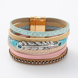 Casual <b>Leather</b> <b>Bracelet</b> Innovative Direct Factory Quote Flex Steel Bangle Holiday Gift for Women Accurate Precision Stamped - Product Image 1