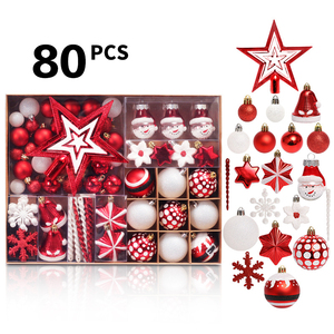 Colgantes personalizados pintados a mano de lujo impresos nuevos adornos de <span class=keywords><strong>productos</strong></span> navideños bola de plástico de alta calidad para decoración de árboles - Product Image 1