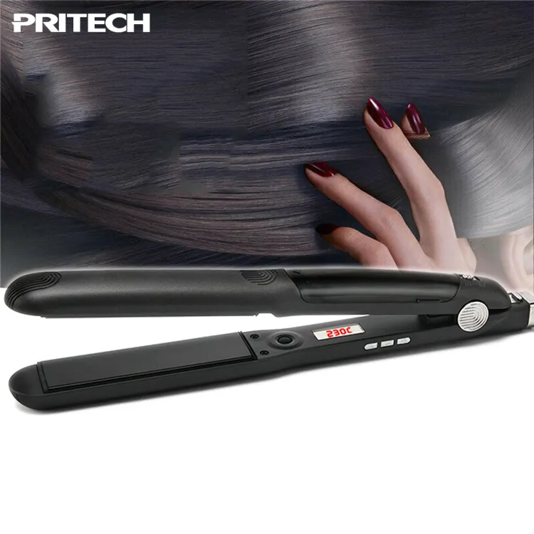 PRITECH מכירה לוהטת שיער סלון Styler קיטור מקצועי מותאם אישית ננו טיטניום צלחת שטוח ברזל