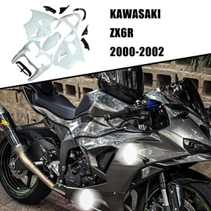 Персонализированный комплект неокрашенных обтекателей для мотоцикла Kawasaki ZX6R 2000-2002 гг. - Product Image 5