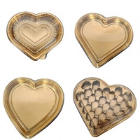 Aangepaste Huisdier Gouden Hart Vorm Chocolade Verpakking Met Deksel Plastic Fruit Bramen Container Met Afdichting