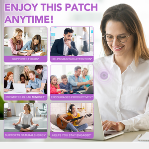 Acentiallabs 개인 라벨 OEM 천연 비타민 B 복합체 어린이를위한 슈퍼 포커스 패치 성인 초점 건강 지원 - Product Image 5
