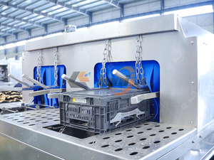 Laveuse commerciale <span class=keywords><strong>à</strong></span> double canal pour caisses, paniers en plastique, plateaux de cuisson, boîtes et palettes - Product Image 2