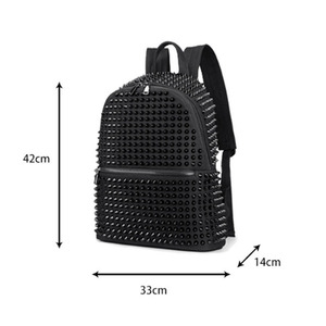 Nouvel arrivage <span class=keywords><strong>Sac</strong></span> à <span class=keywords><strong>main</strong></span> en toile de haute qualité <span class=keywords><strong>pour</strong></span> femmes Rivets durables <span class=keywords><strong>Sac</strong></span> à dos d'école décontracté de grande capacité <span class=keywords><strong>pour</strong></span> ordinateur portable Lady Style Zipper - Product Image 4