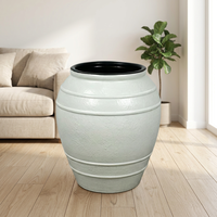 Penjualan Langsung Pabrik QUNHAO D069 Pot Bunga Keramik Gaya Eropa untuk Rumah dan Taman, Lapisan Warna-warni, untuk Tanaman Anggrek Alami, Diameter 44cm