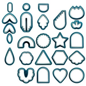 Juego de 24 Troqueles para Cortar <span class=keywords><strong>Arcilla</strong></span> Polimérica para Aretes y Joyería Hecha a Mano DIY - Product Image 3