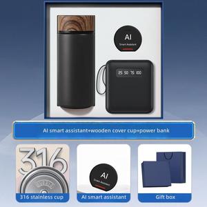 Coffret Cadeau d'Entreprise de Luxe Personnalisable avec Haut-parleur IA, Batterie Externe et Tasse Isotherme – Logo Personnalisé – Idéal pour Cadeaux d'Affaires - Product Image 5