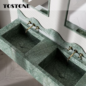 Tostone - <span class=keywords><strong>Mueble</strong></span> <span class=keywords><strong>de</strong></span> <span class=keywords><strong>Baño</strong></span> Colgante <span class=keywords><strong>de</strong></span> Pared <span class=keywords><strong>de</strong></span> Mármol Verde Affai Natural y Duradero <span class=keywords><strong>de</strong></span> Alta Gama <span class=keywords><strong>para</strong></span> Decoración <span class=keywords><strong>de</strong></span> Baños en Hoteles, Apartamentos y Villas - Product Image 4