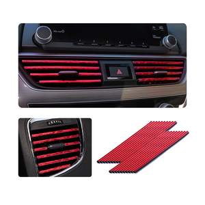 20 pièces de bande décorative pour climatiseur de voiture, imperméable, pliable, sortie d'aération automobile, garniture brillante, accessoires universels pour véhicules - Product Image 1