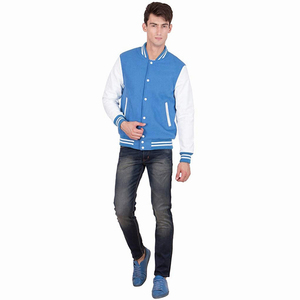 Chaquetas de hombre de alta calidad personalizadas de fabricante OEM chaqueta de béisbol de invierno de cuero con bordado de chenilla con soporte de lana para hombre - Product Image 6