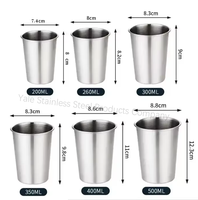 Vaso de Acero Inoxidable Apilable de Pared Simple para Fiesta y Cerveza con Logotipo Personalizado, Vaso Metálico Plateado para Agua y Bebidas