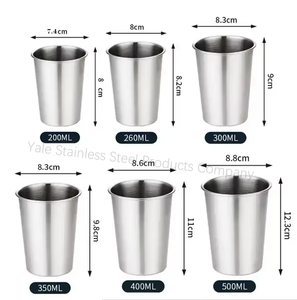 แก้วน้ำโลหะสแตนเลสแบบซ้อนได้ ลายโลโก้ตามสั่ง สำหรับงานปาร์ตี้ แก้วน้ำสีเงิน แก้วน้ำดื่ม - Product Image 2